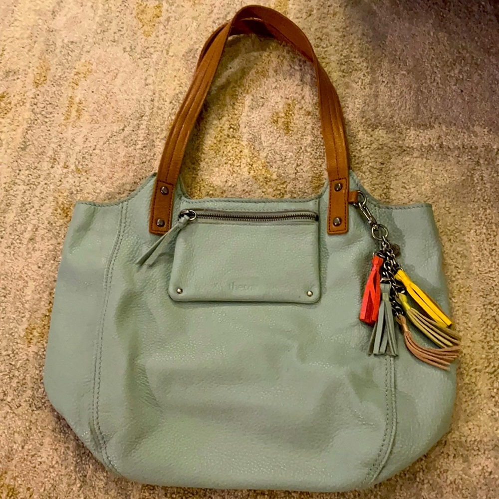 The Sak light turquoise purse
